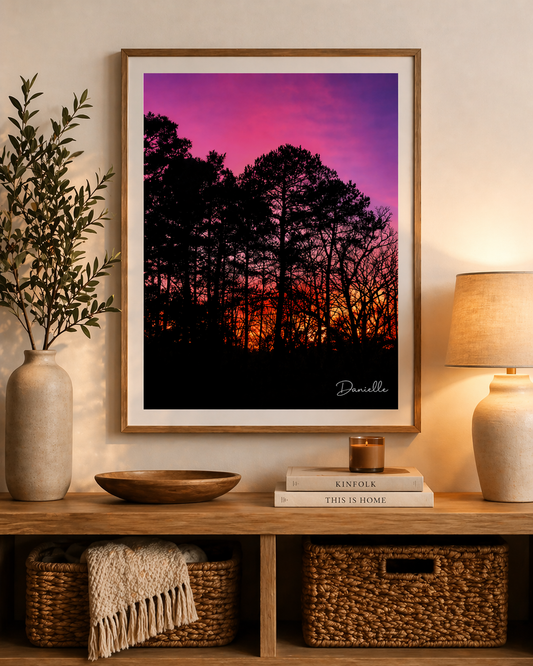 Crimson Canopy Sunset - Dramatic Sunset Digital Print